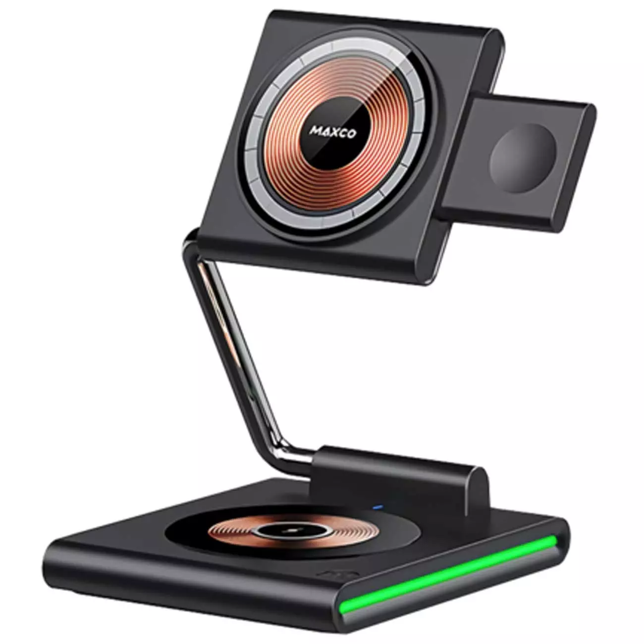 شارژ بی سیم 15 وات گوشی موبایل, ایرپادز و اپل‌واچ 3 در 1 مکسکو MW07