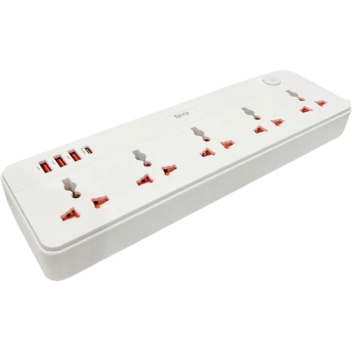 چند راهی برق و شارژر بیوا Biva PS-06 Power Strip دارای 4 پورت