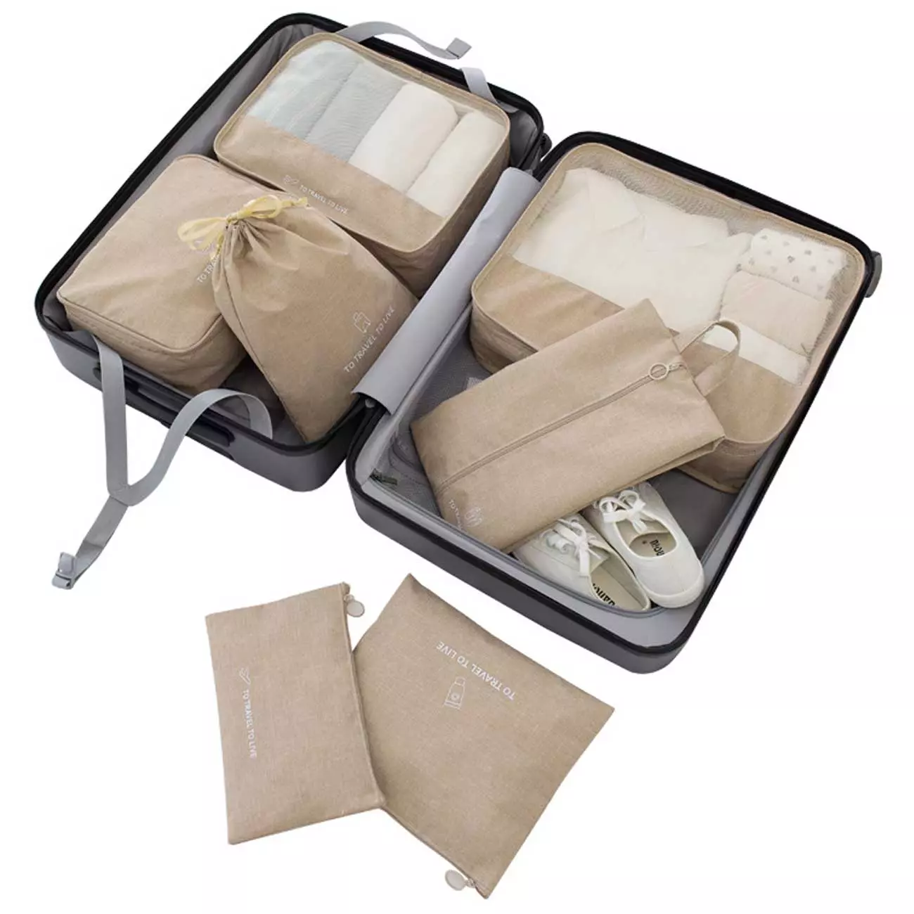 پک نظم‌دهنده چمدان و ساک چند منظوره 7 تیکه ضدآب برلیانس Seven-piece set