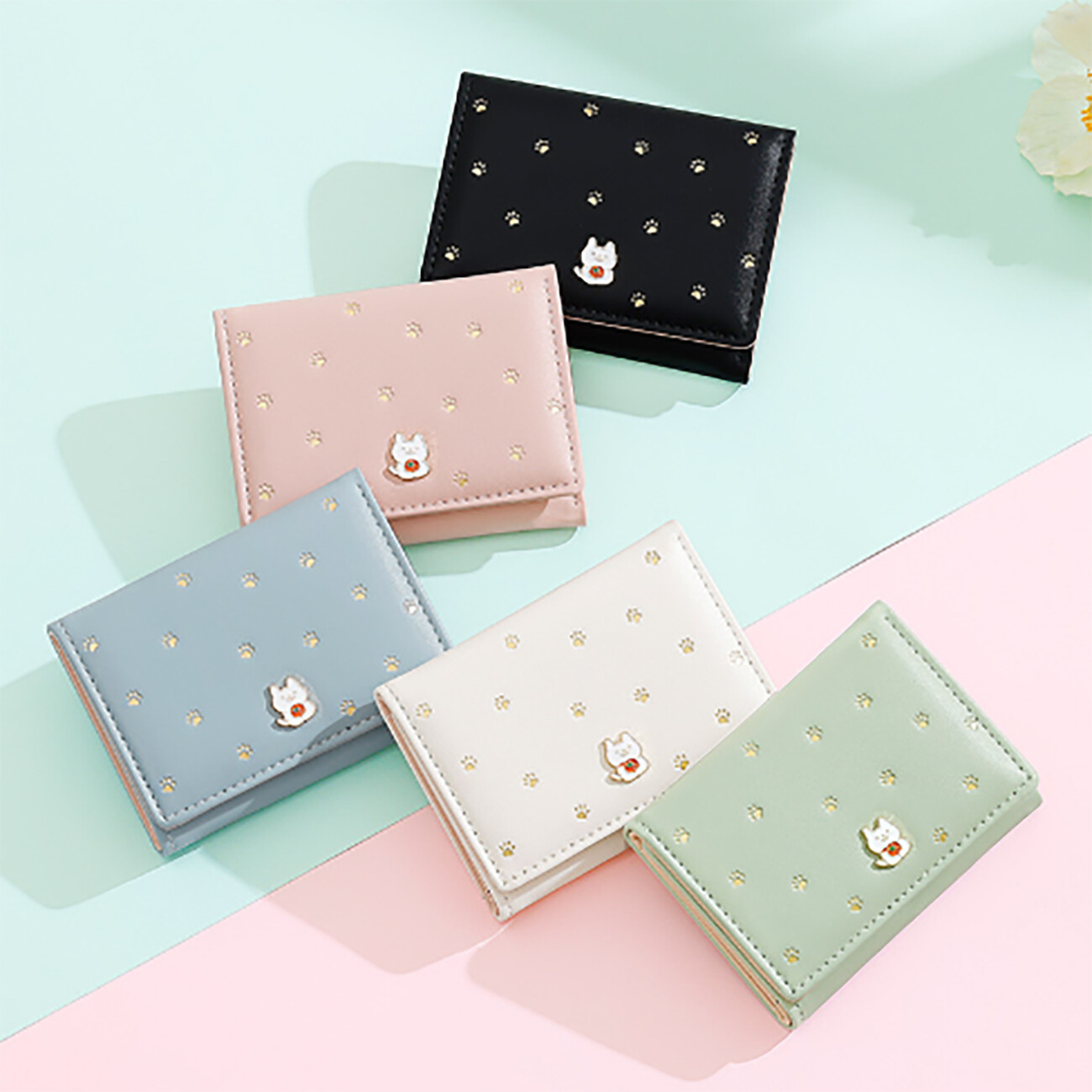 کیف پول زنانه فانتزی تاشو طرح پنجه گربه تائومیک‌میک Y9286