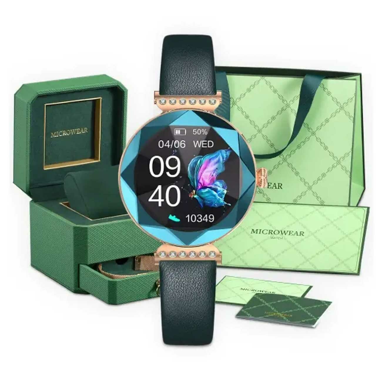 ساعت هوشمند زنانه و دخترانه گرین GNSWAROSWBL