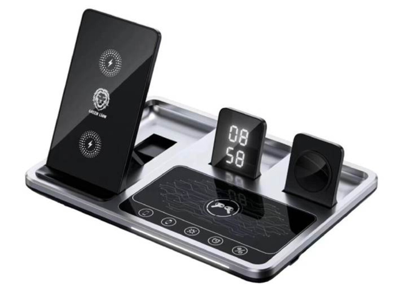 شارژر وایرلس چندکاره گرین Green 4 in 1 Wireless Charger Station GN4IN1WCS