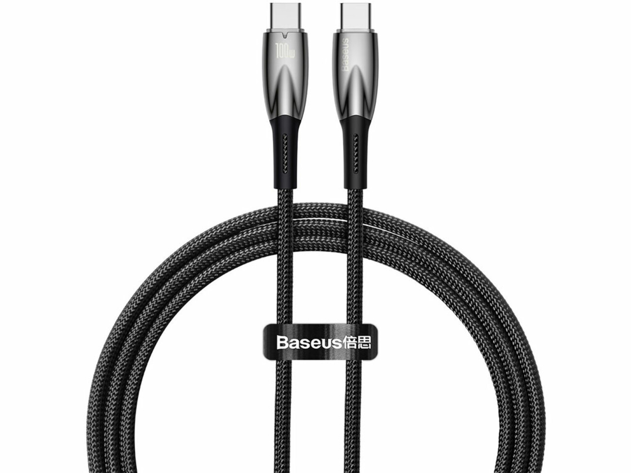 کابل  سوپر فست شارژ دو سر تایپ سی 100 وات یک متری بیسوس Baseus Glimmer Type-C To Type-C Fast Charging Data Cable CADH000701
