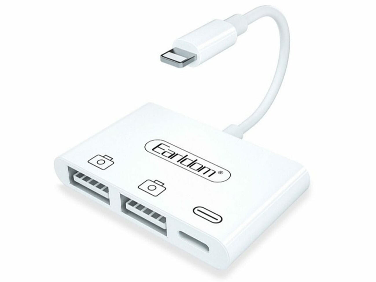 مبدل لایتنینگ به لایتنینگ و دو درگاه OTG ارلدام Earldom OT44 Lightning To Double OTG and Lighting Converter