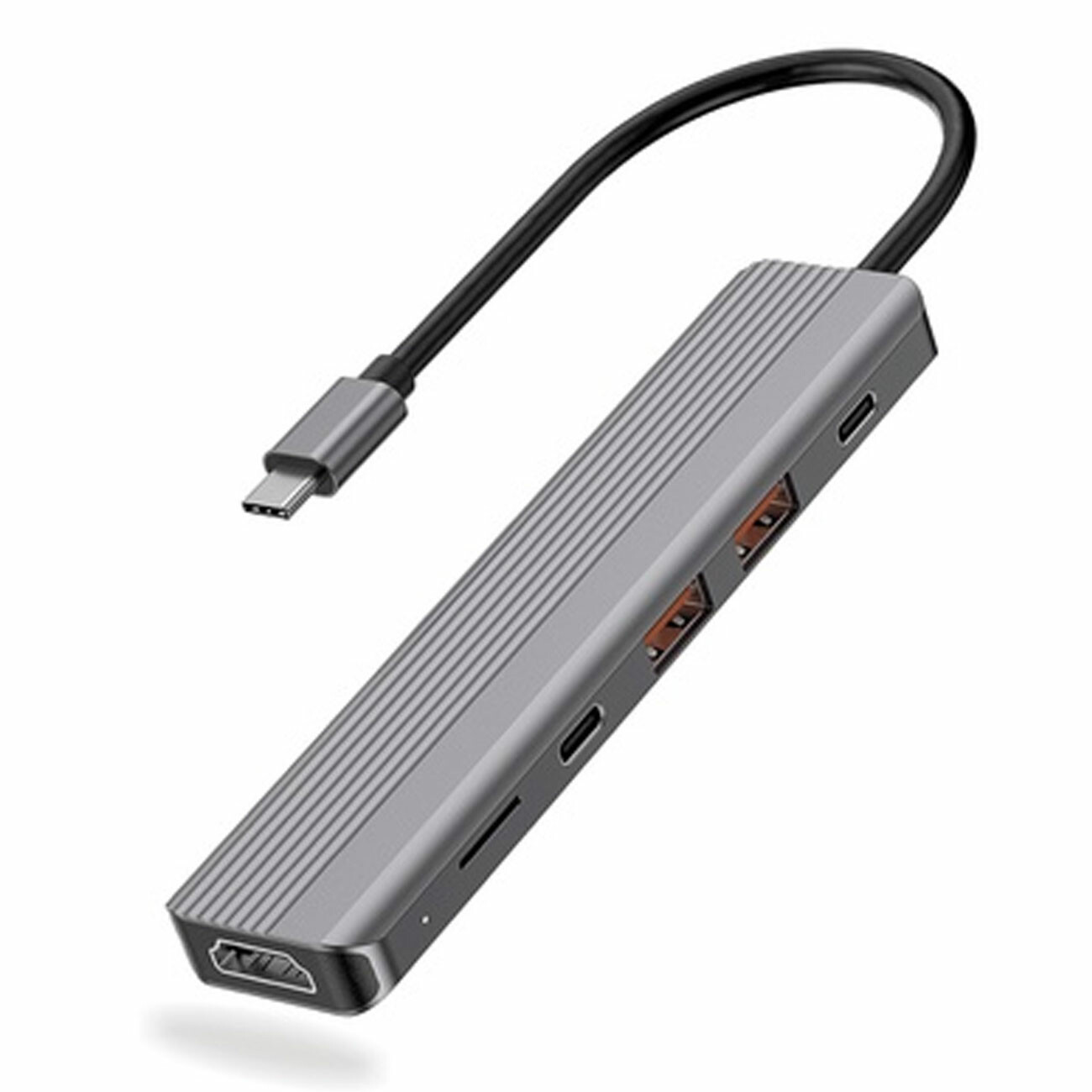 هاب تایپ سی 6 پورت آلومینیومی پاورولوژی P61HBCGY