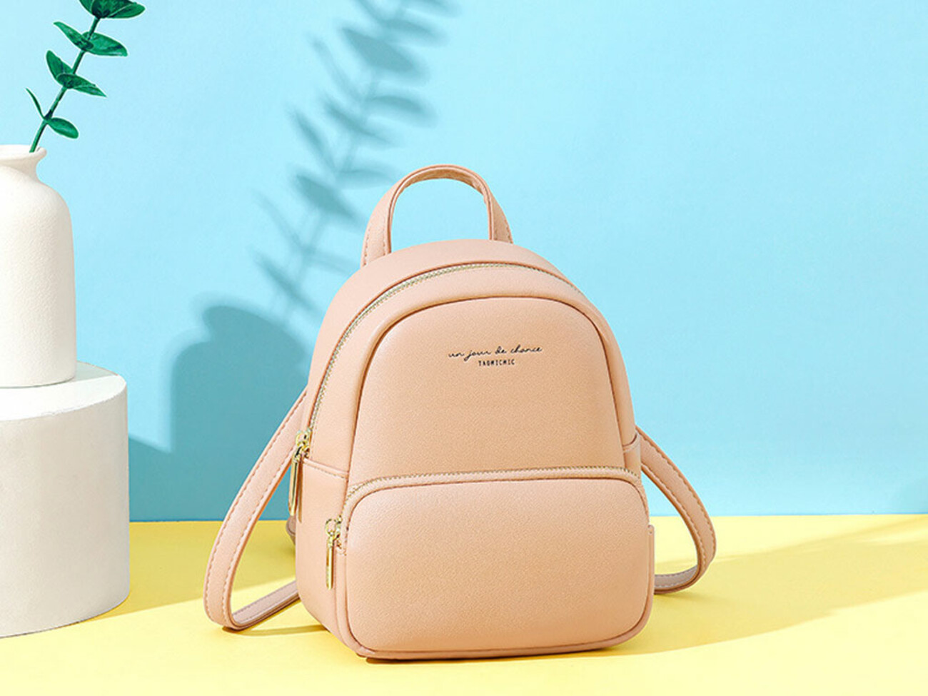 مینی کوله پشتی دخترانه و زنانه تائومیک میک Taomicmic D7089-E Faux Leather Lettering Mini Backpack
