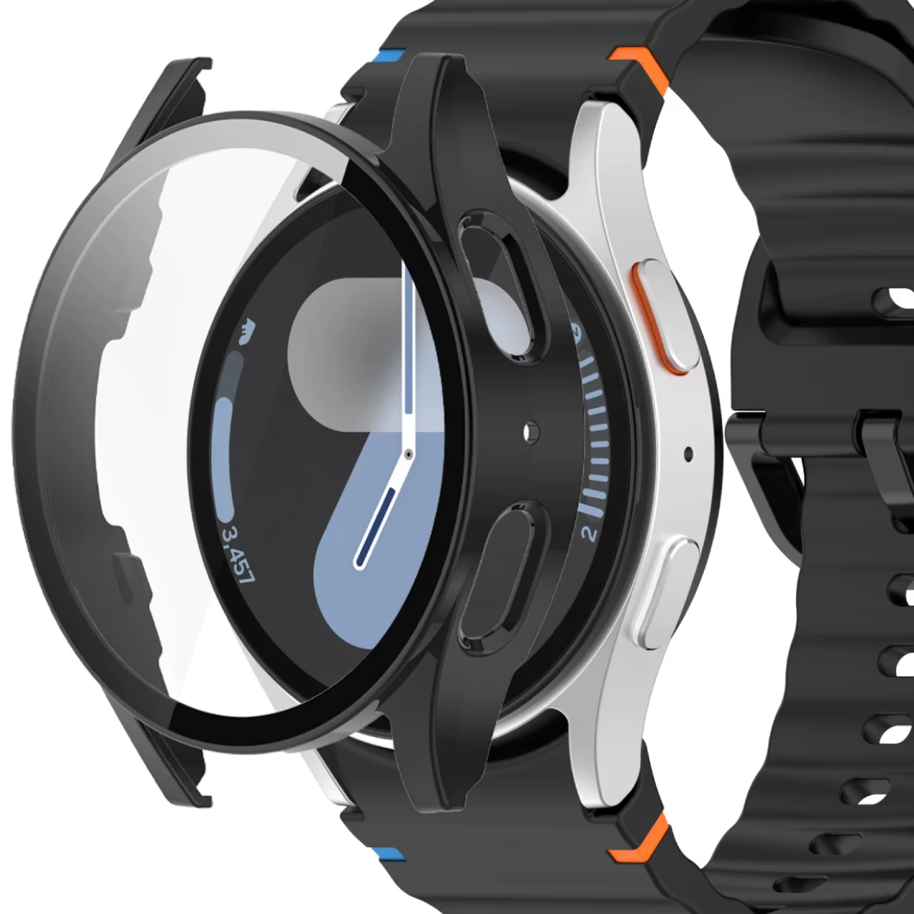 قاب محافظ و گلس ساعت هوشمند سامسونگ 40 میلیمتری سری 4 و 5 لیتو +S