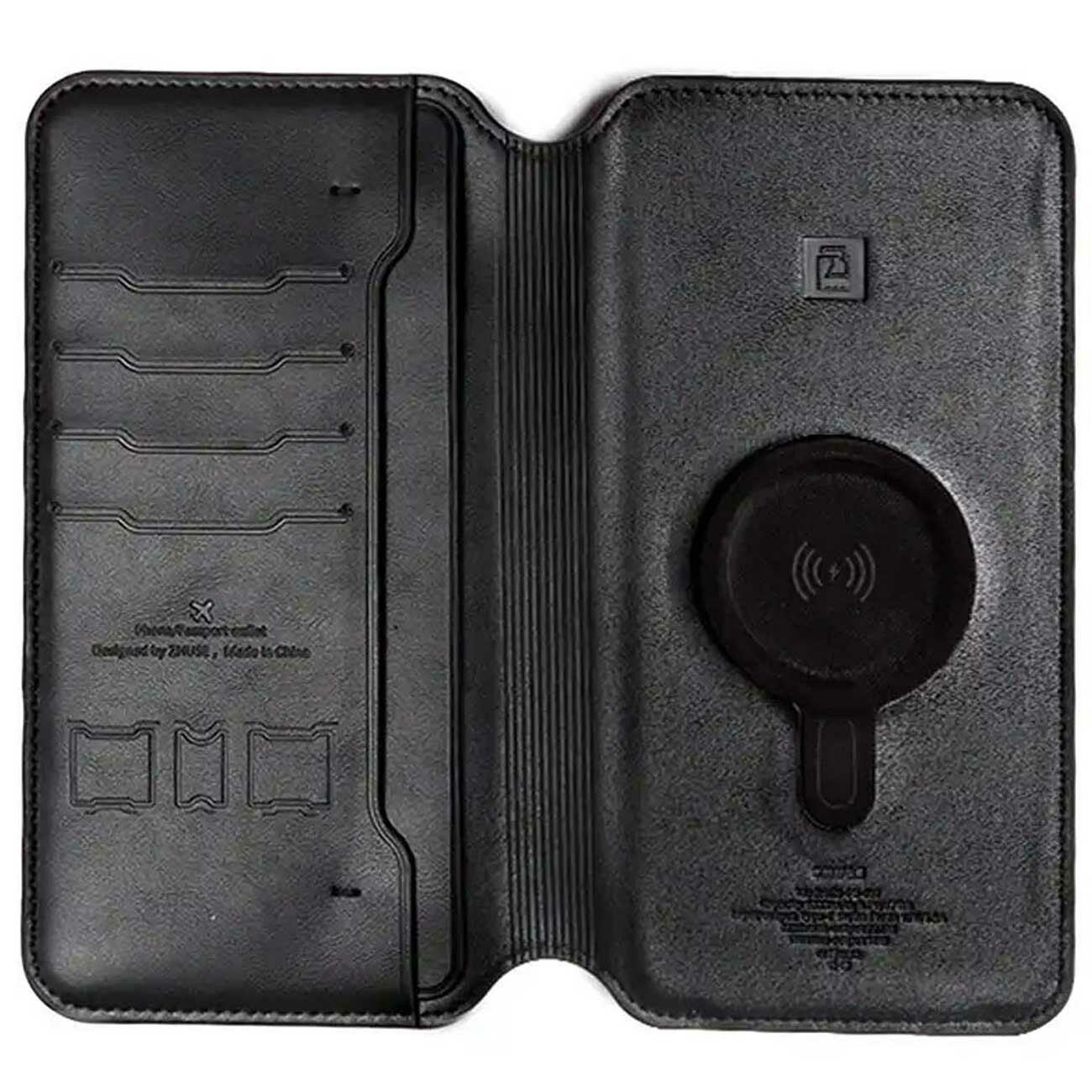 پاوربانک وایرلس 15 وات 10000 و کیف پول چرمی ژوس ZS-PB-037