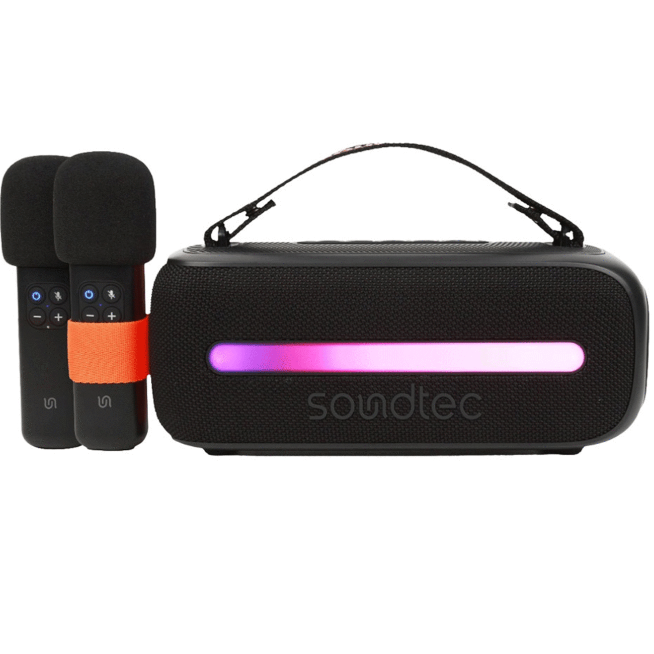 اسپیکر بلوتوثی کارائوکه با دومیکروفون بی‌سیم پورودو PD-STWLEP029-BK