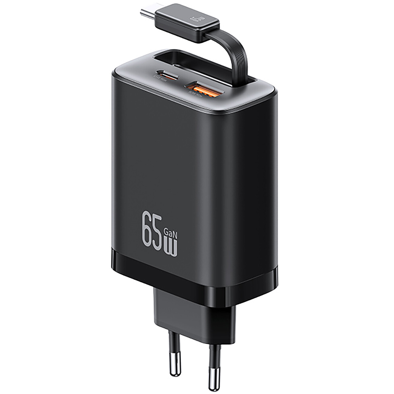 شارژر دیواری 65 وات تایپسی و یواسبی یوسامز با کابل تایپسی جمعشونده CC299