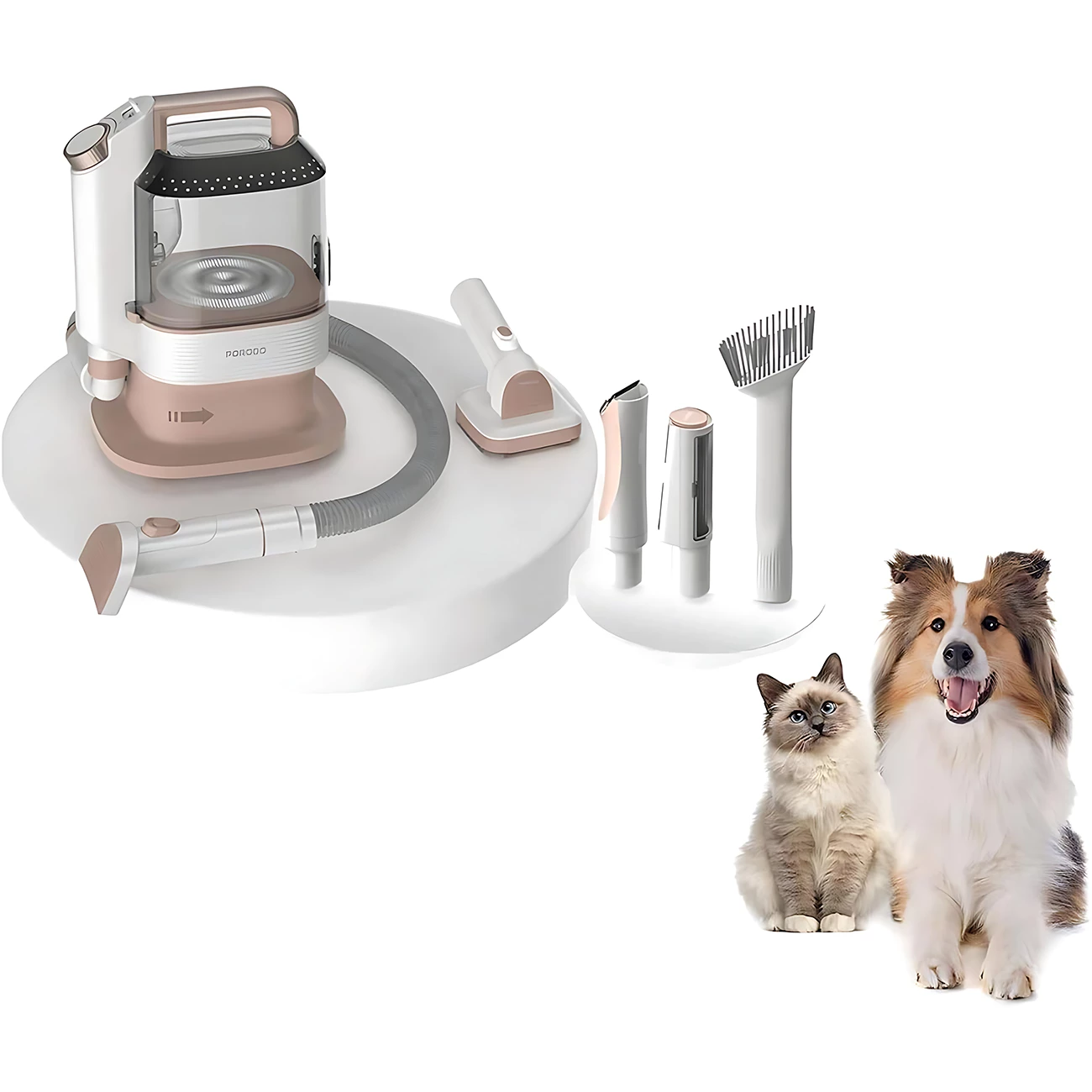 کیت اصلاح شارژی و جاروبرقی حیوانات خانگی پورودو PD-LFST081-WH