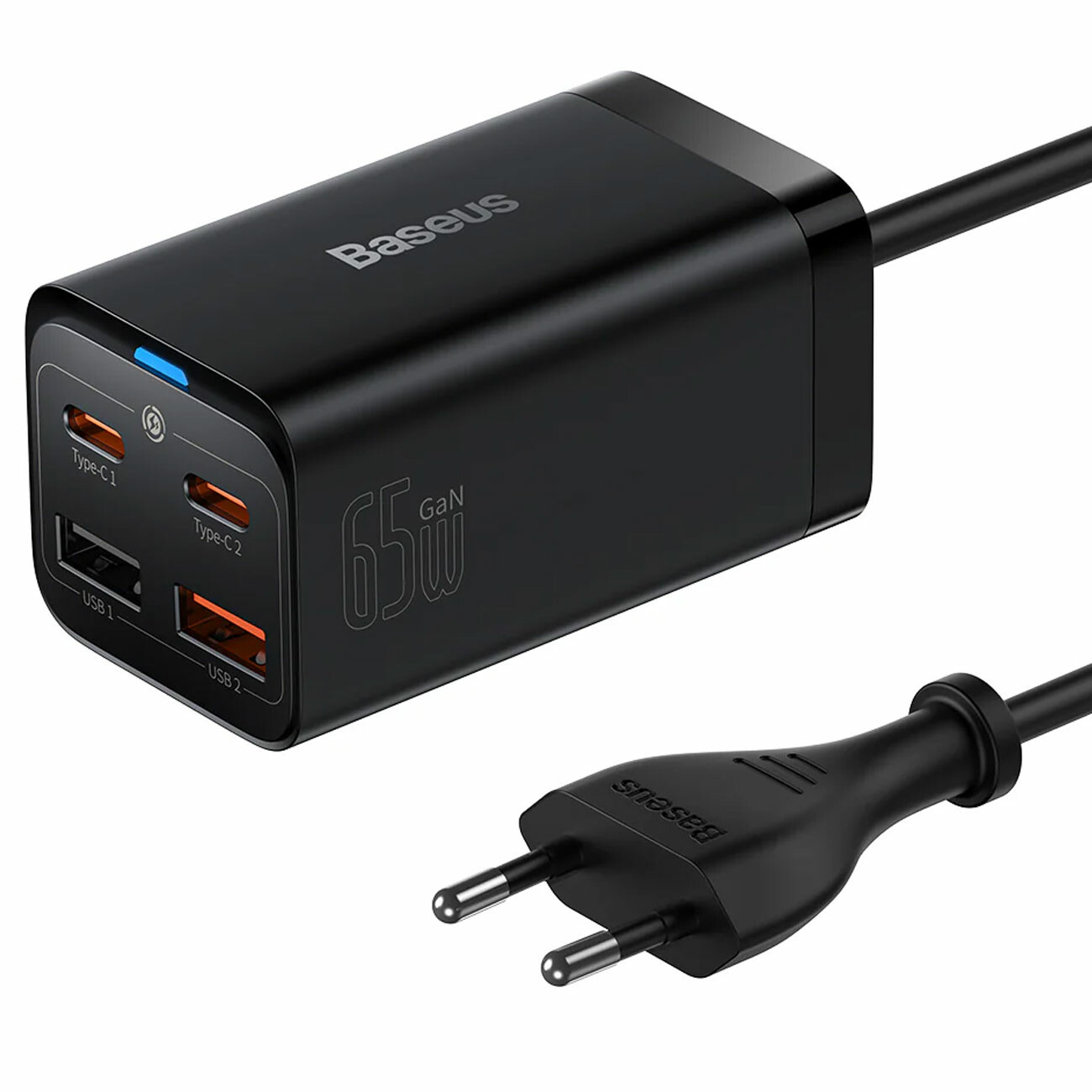 شارژر رومیزی فست 2 تایپسی و 2 یواسبی 65 وات بیسوس GaN3 Pro