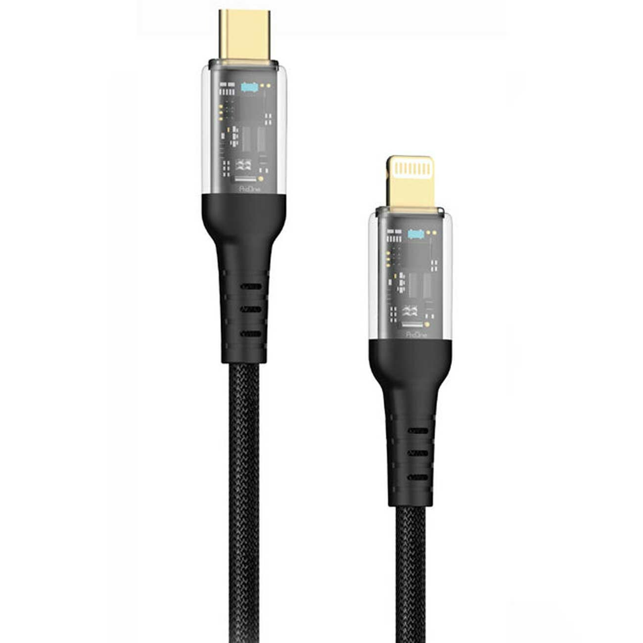 کابل شارژ و انتقال داده تایپ‌سی به لایتینگ 20 وات 1 متری پرووان PCC114