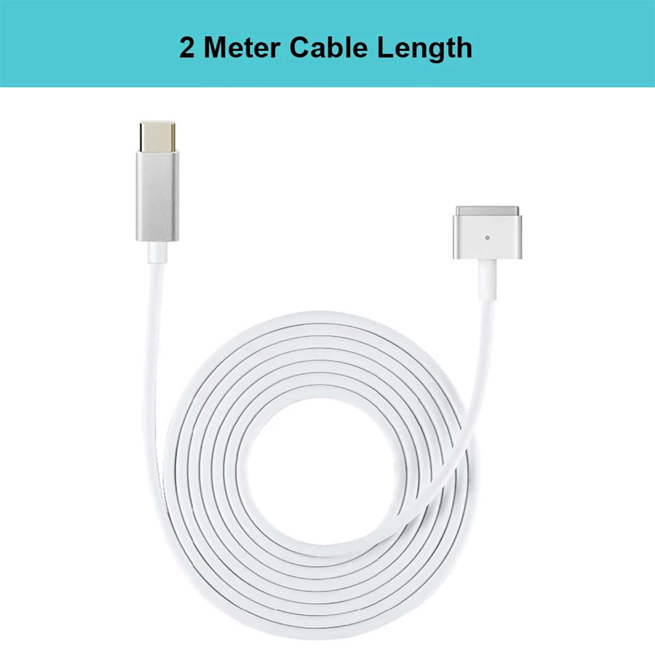 کابل شارژ و انتقال داده مک‌بوک مغناطیسی به تایپ‌سی 100 وات دو متری کوتسی 16001-CC