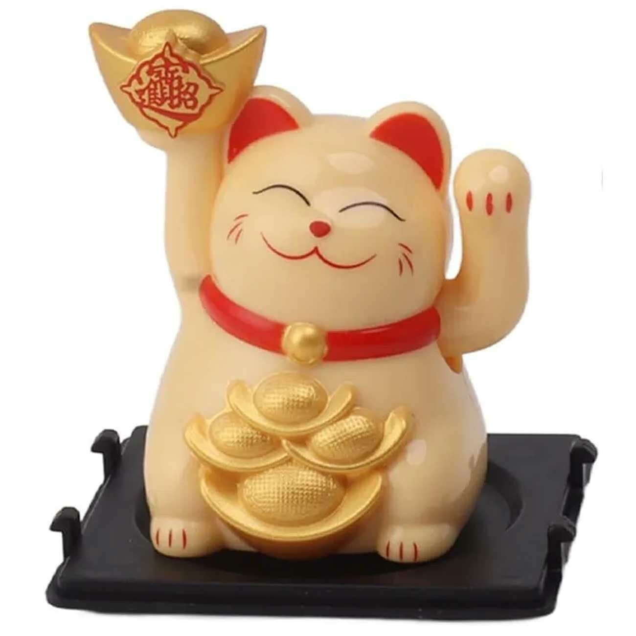 گربه شانس مانکی نکو خورشیدی فنگ‌شویی سایز کوچک MLY23101