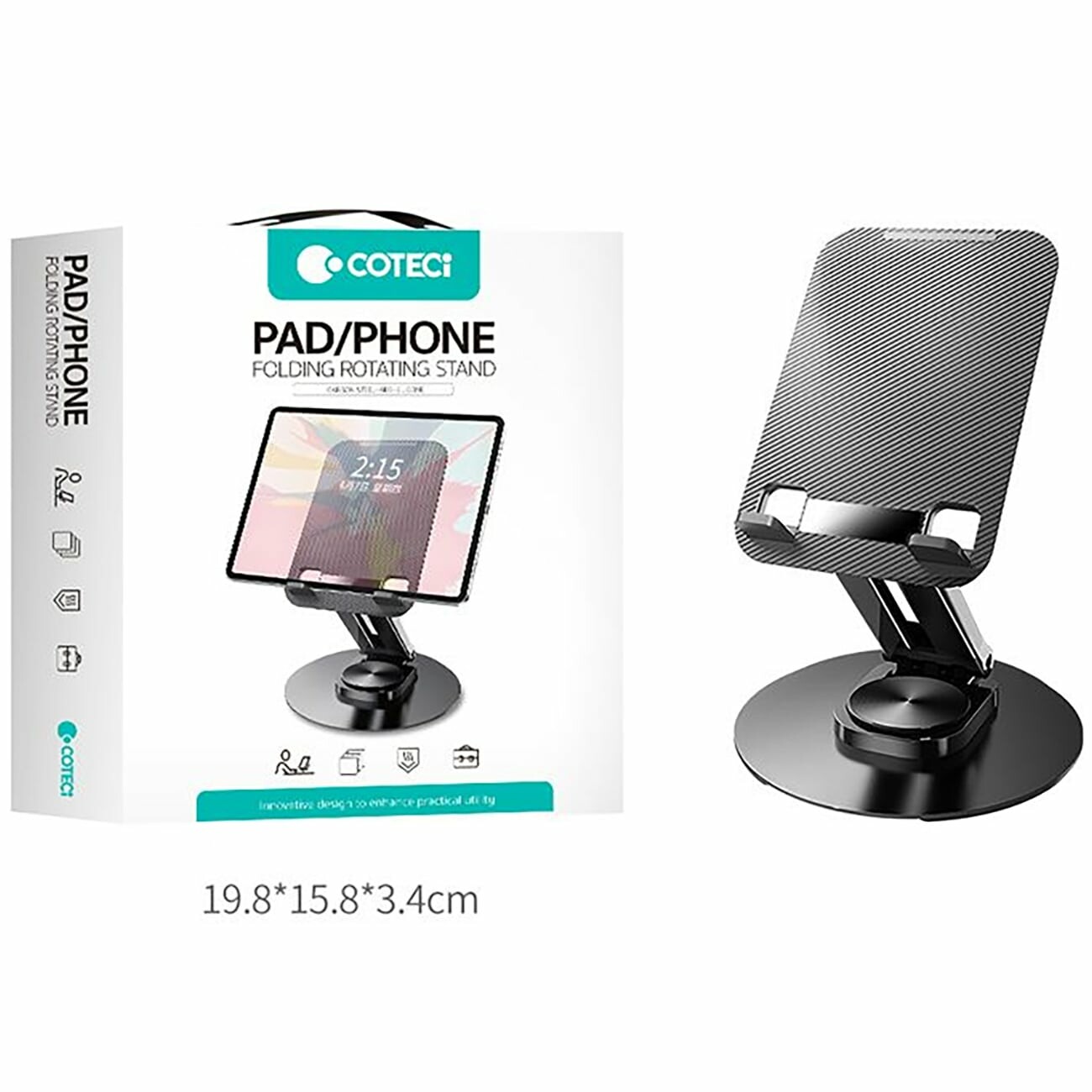 هولدر تبلت و موبایل رومیزی تاشو کوتسی bs-012 با پایه چرخان