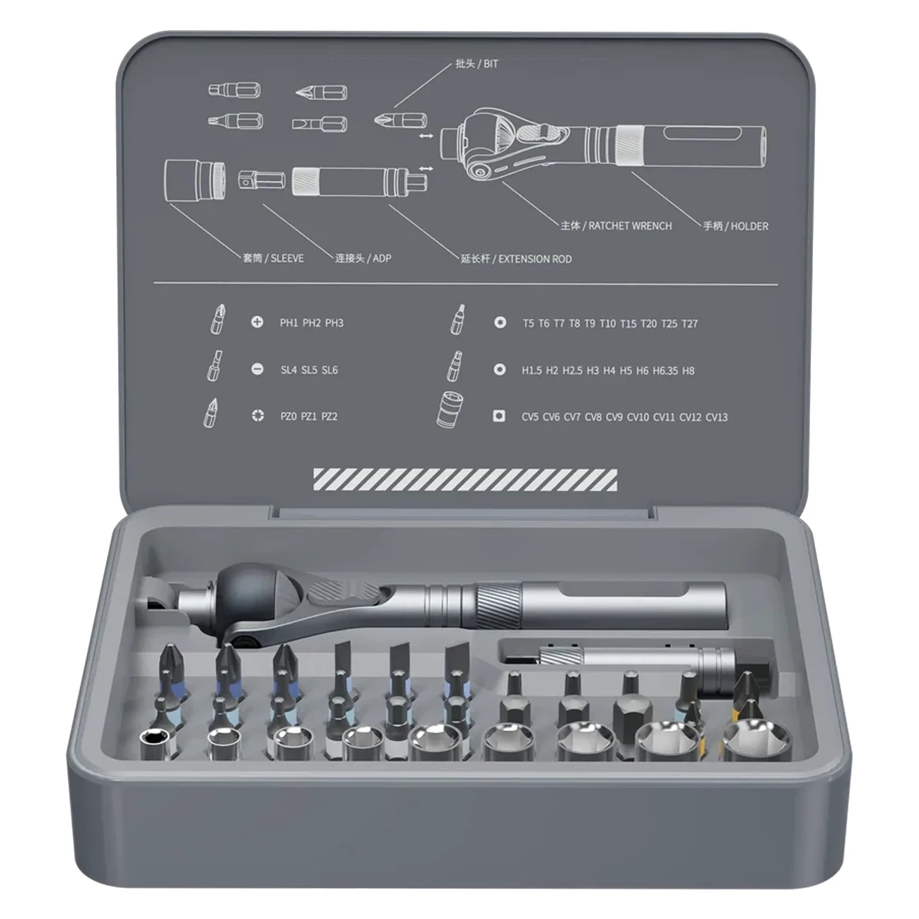 ست پیچ‌گوشتی 40 تکه مغناطیسی با دسته بکس جغجغه‌ای (راچت) دوکا شیائومی DUKA Atuman RS2