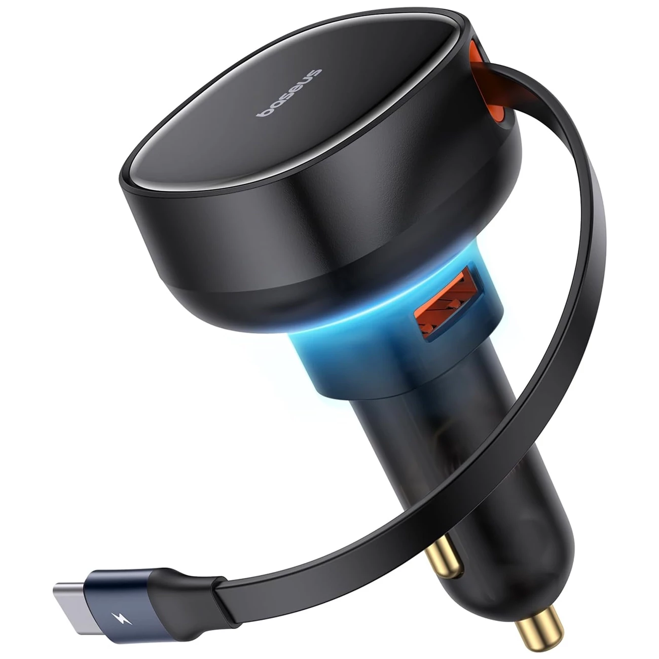 شارژر فندکی فست شارژ ماشین USB و تایپسی 60 وات بیسوس CCTXP-UC C00057800111-00