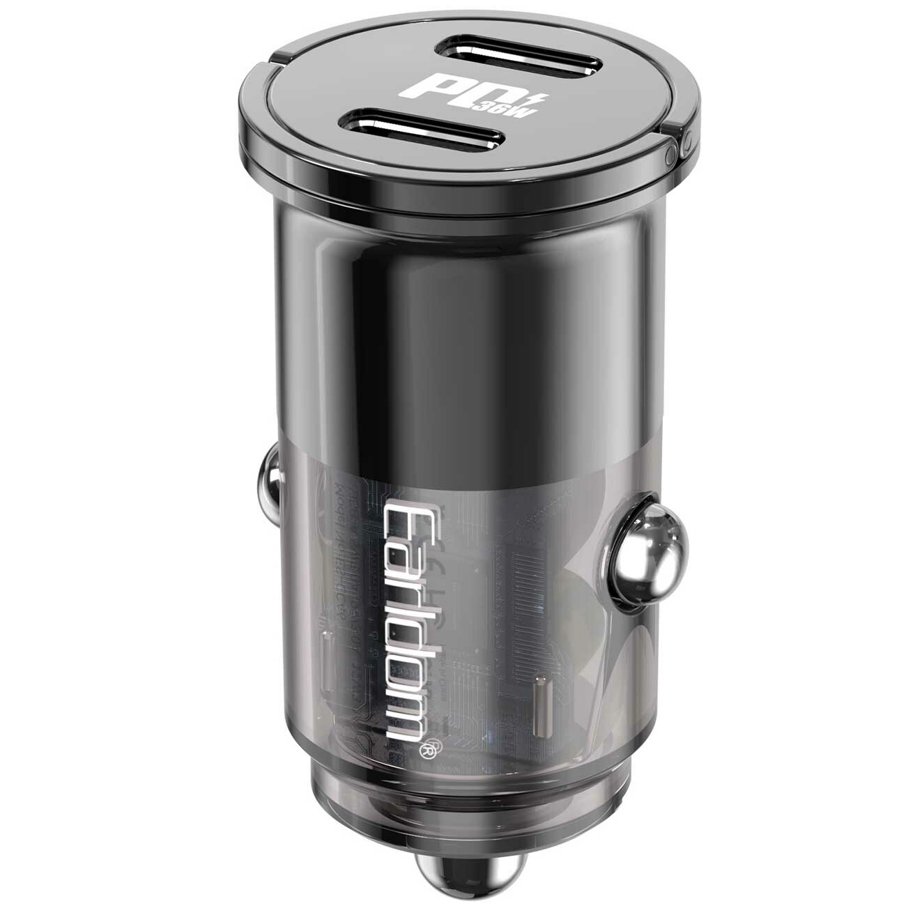 شارژر فندکی فست شارژ ماشین تایپ سی 36 وات ارلدام CC45