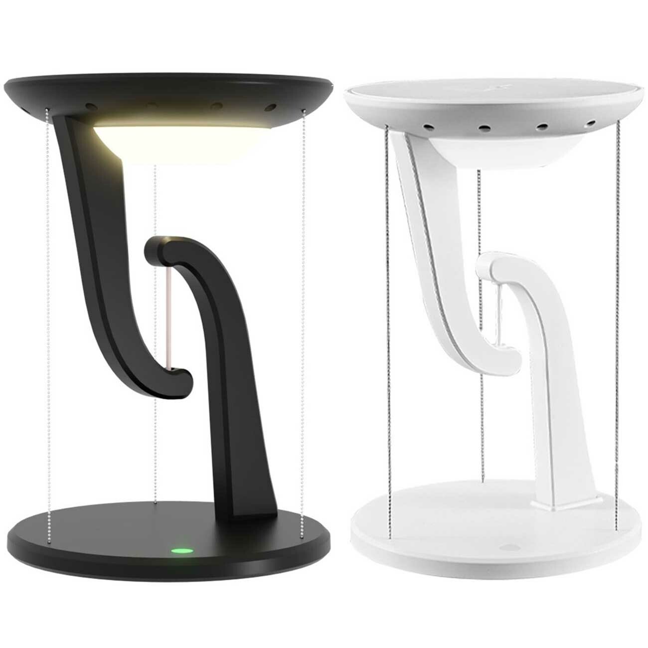 چراغ مطالعه LED رومیزی هوشمند و شارژر بی‌سیم