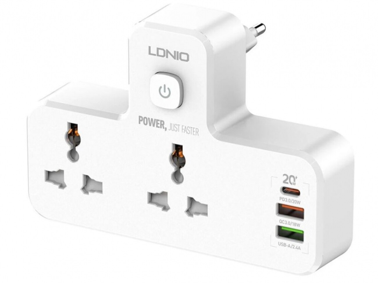 چند راهی 2 سوکت و 2 یواسبی و یک تایپسی الدنیو Ldnio Power Strip SC2311