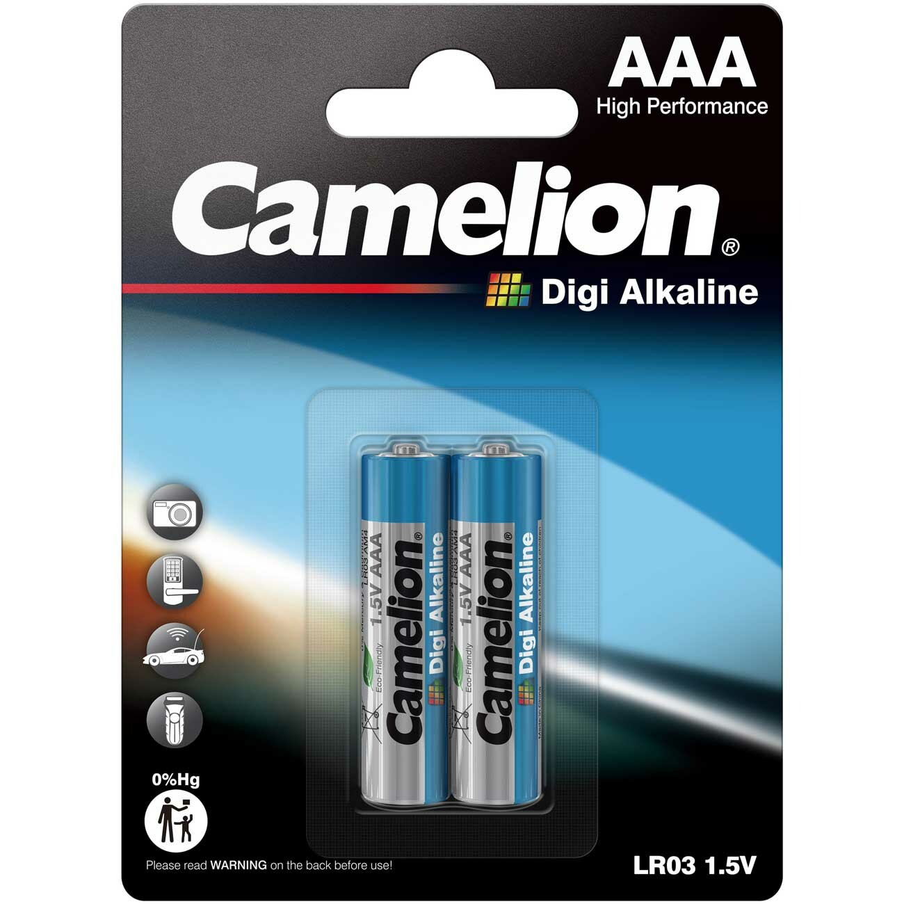 باتری نیم قلمی کارتی دیجی‌آلکالاین کملیون (2 عددی) LR03-AM4