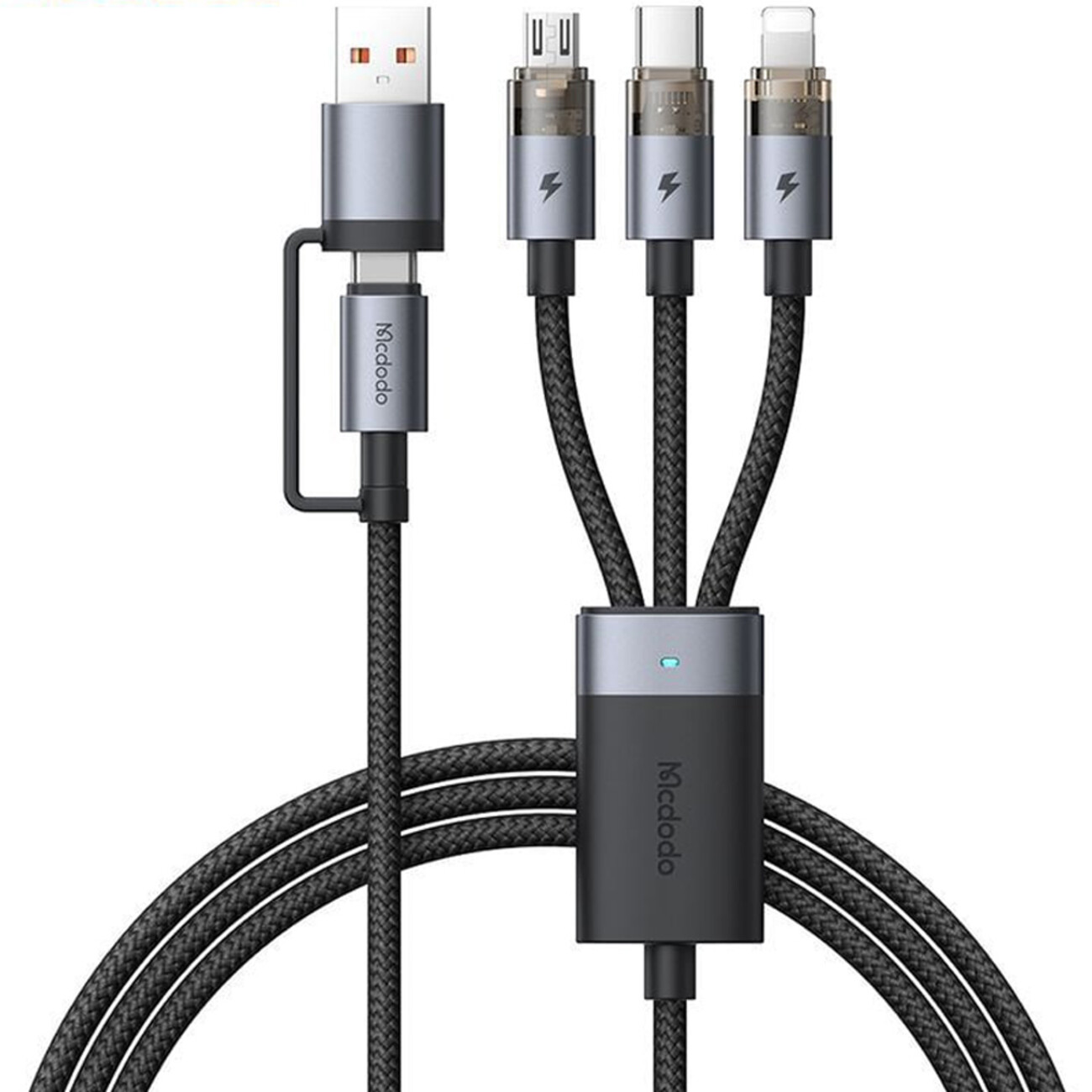 کابل چند سر میکرو، تایپ‌سی، لایتنینگ 100 وات 120 سانتی‌متر مک‌دودو CA-7260