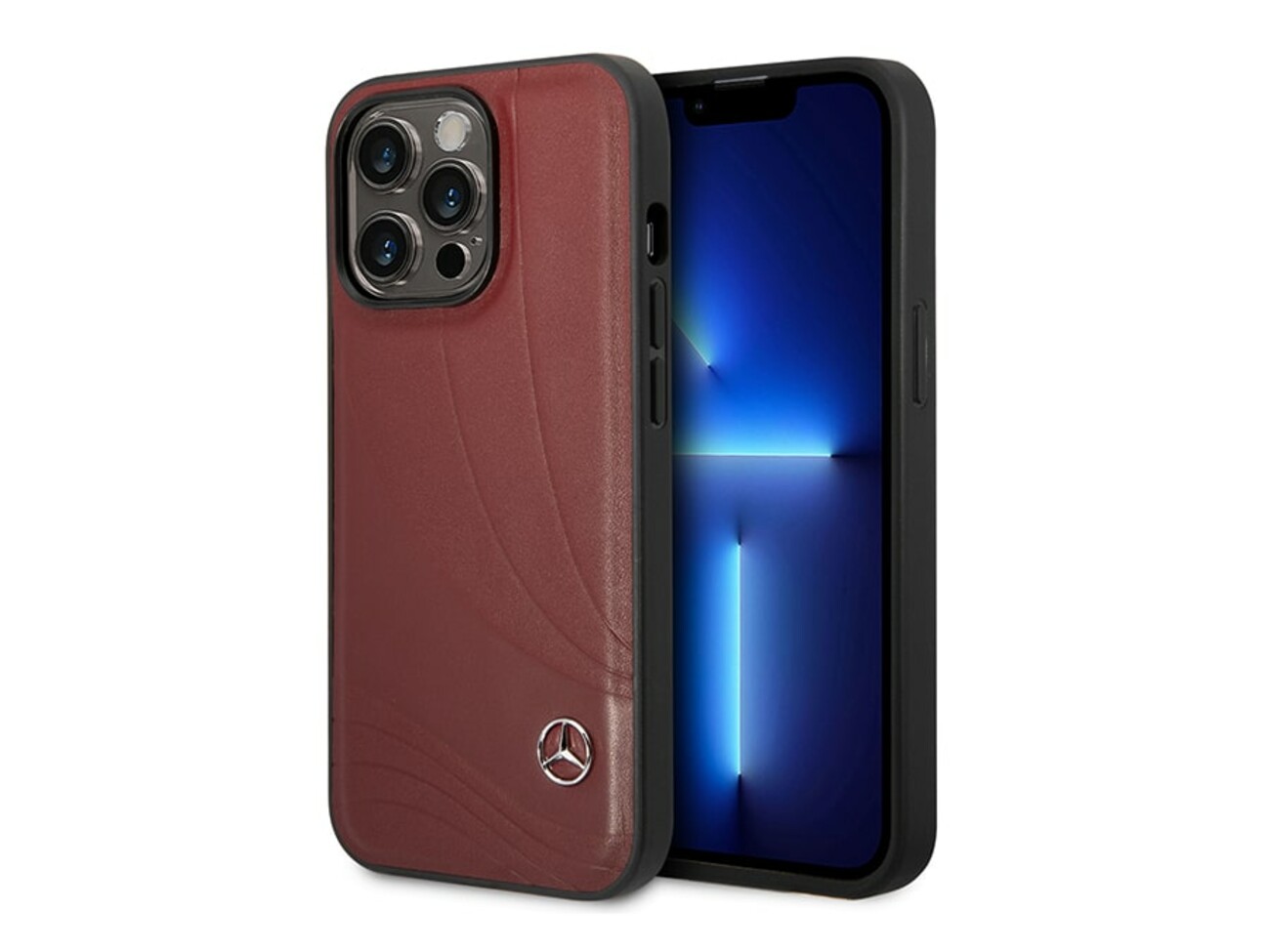 قاب چرمی آیفون 14 پرو طرح مرسدس بنز Mercedes-Benz Leather Case