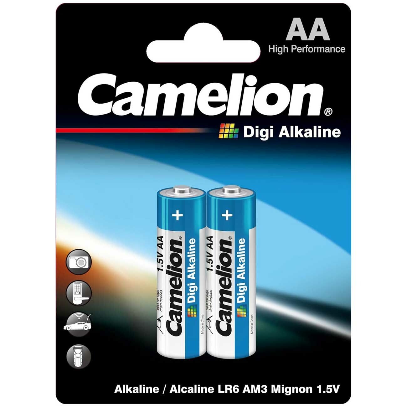 باتری قلمی کارتی آلکالاین کملیون (2 عددی) LR6-BP2DG