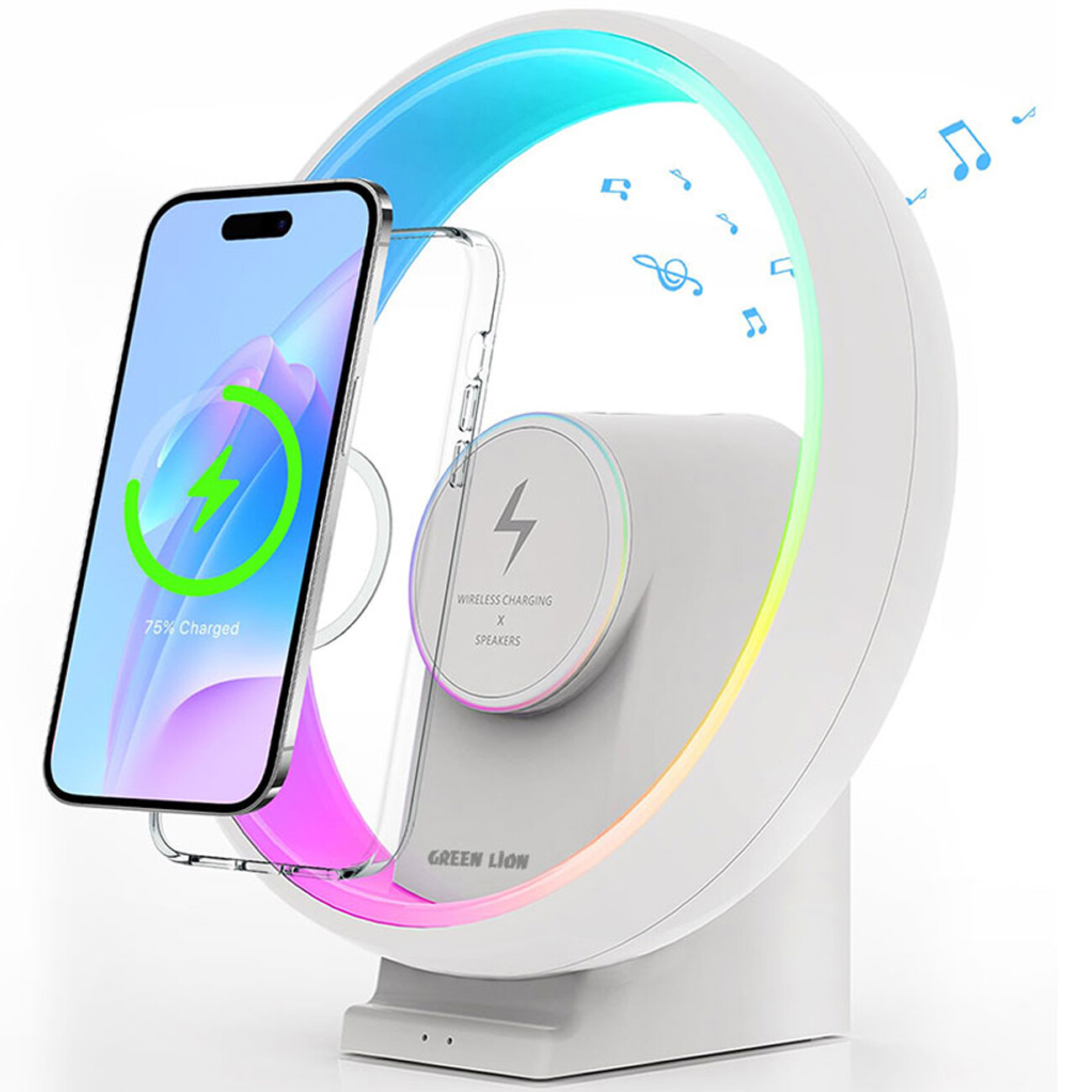 اسپیکر بلوتوث، چراغ خواب و شارژر وایرلس گرین‌لاین Green Lion GNJPTRLMPWH