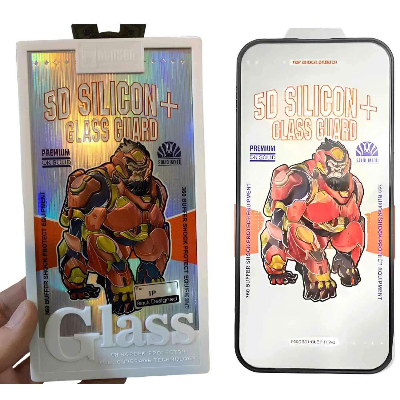 گلس ایربگ دار آیفون 16 موکوسون 5D Silicon Plus