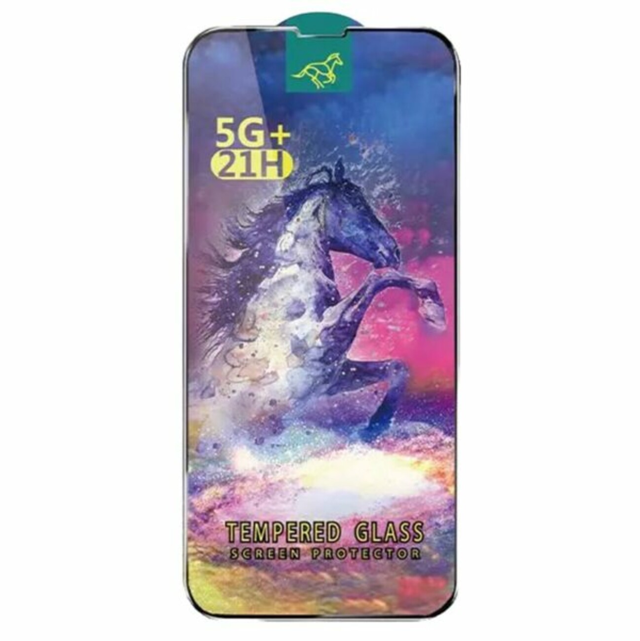 گلس شیشه‌ای تمام چسب گوشی آیفون 13 پرومکس هورس Horse