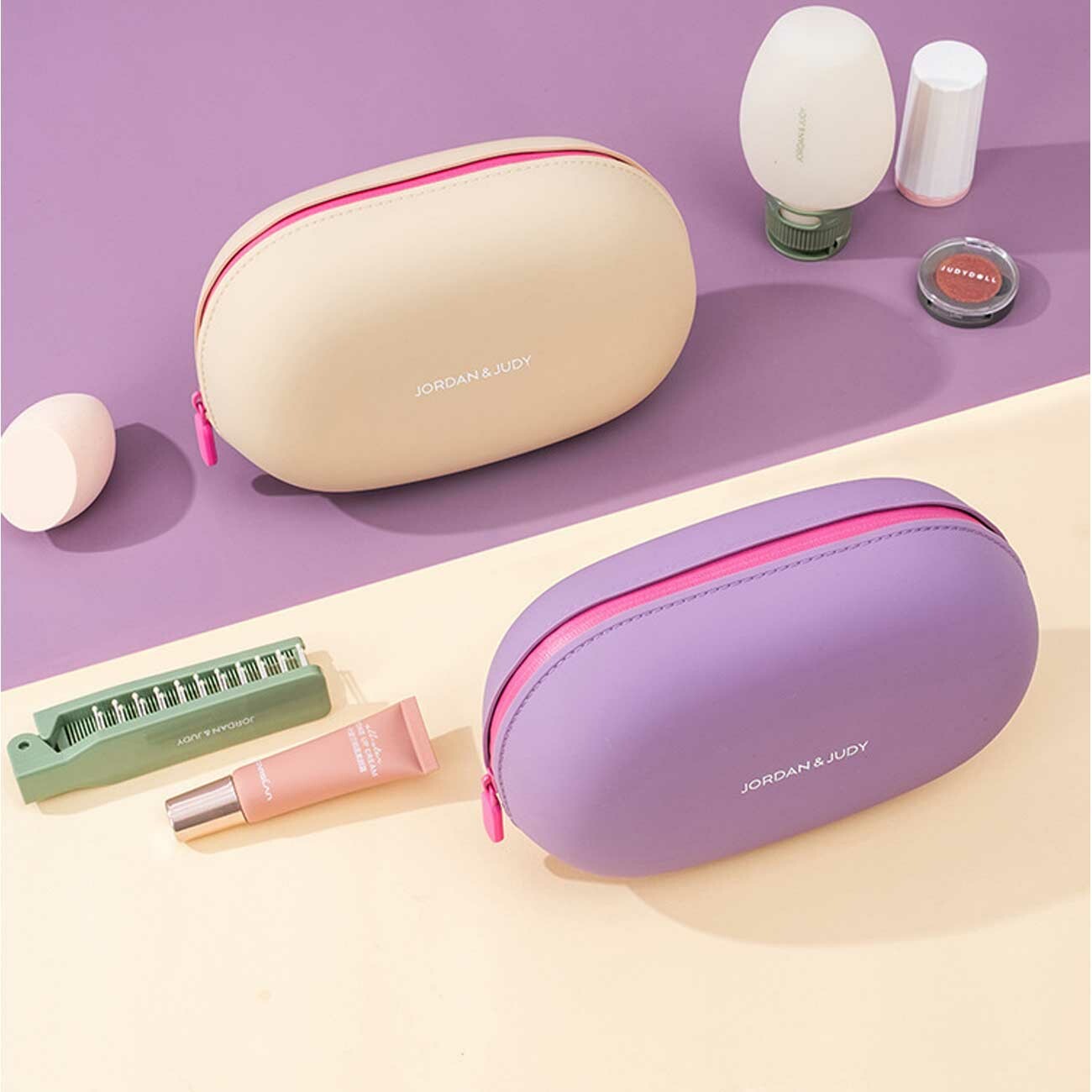 کیف لوازم آرایش مسافرتی ضد آب سیلیکونی جردن و جودی PT044