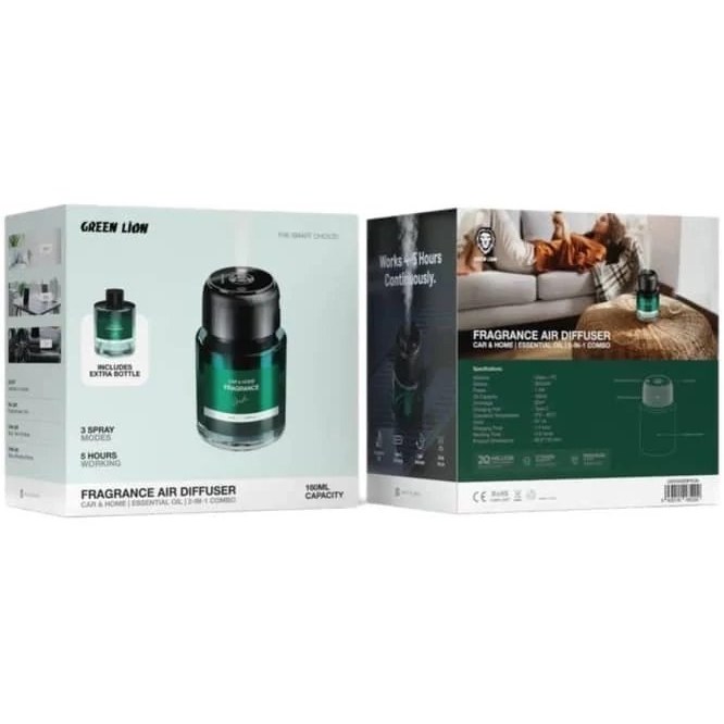 خوشبوکننده ماشین 160 میلی‌لیتری گرین لاین Green Lion Fragrance Diffuser 160mL