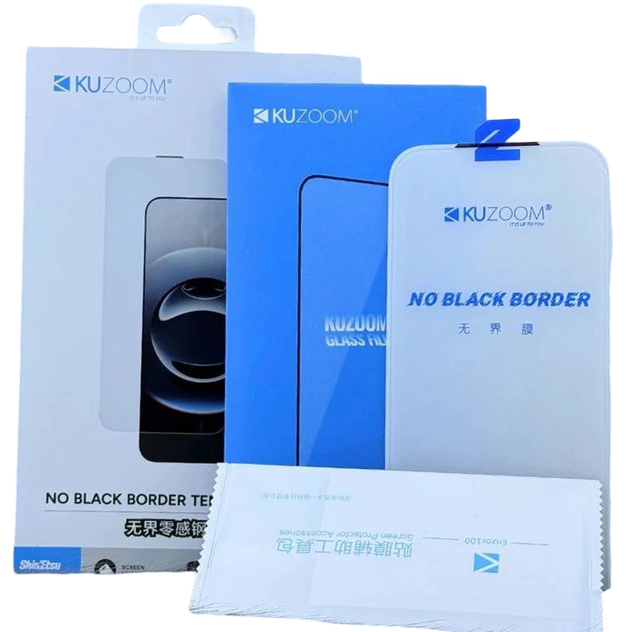 گلس آیفون 17 پرو کوزوم KUZOOM No Black Border بدون حاشیه