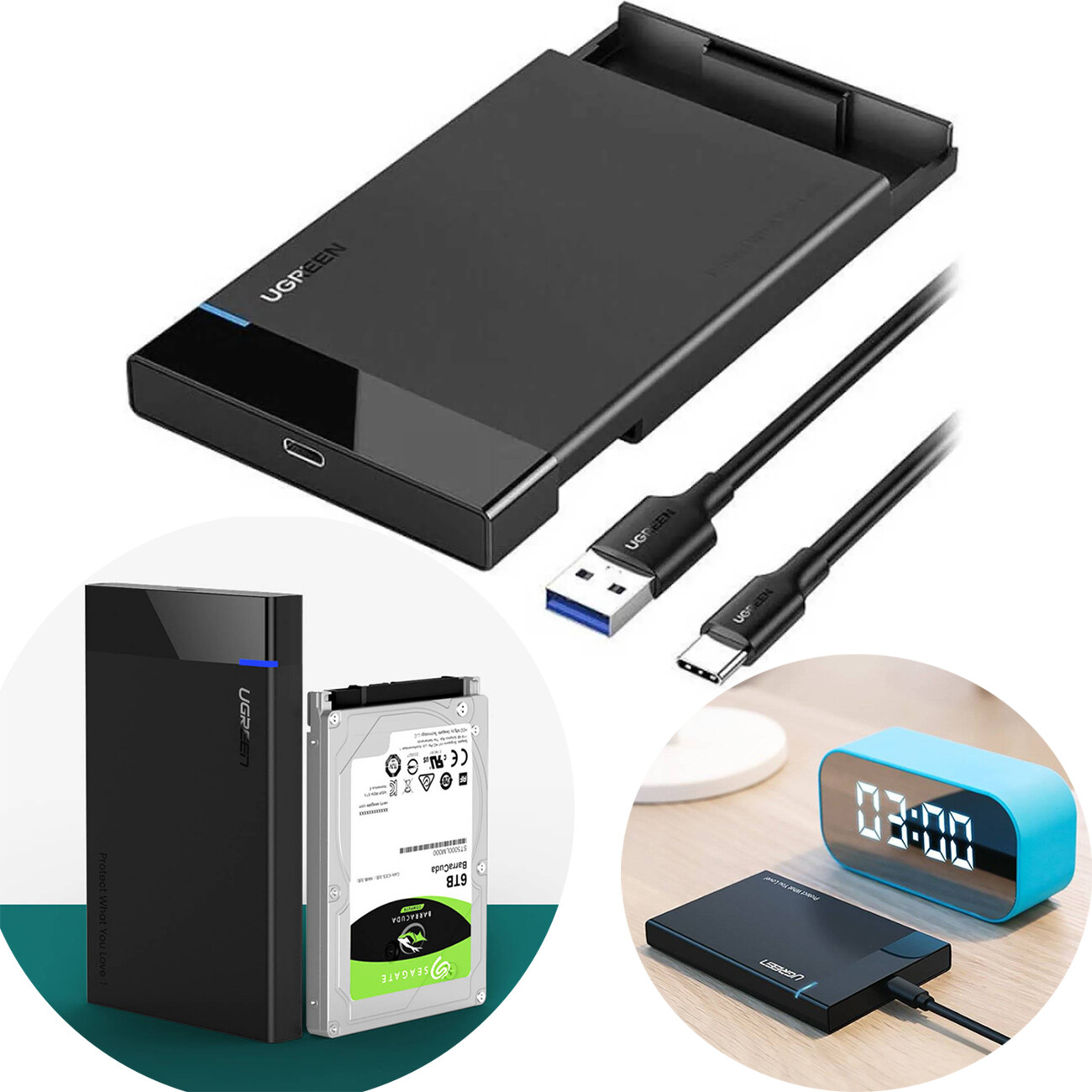 باکس هارد 2.5 اینچی HDD SSD یوگرین Ugreen US221 50743