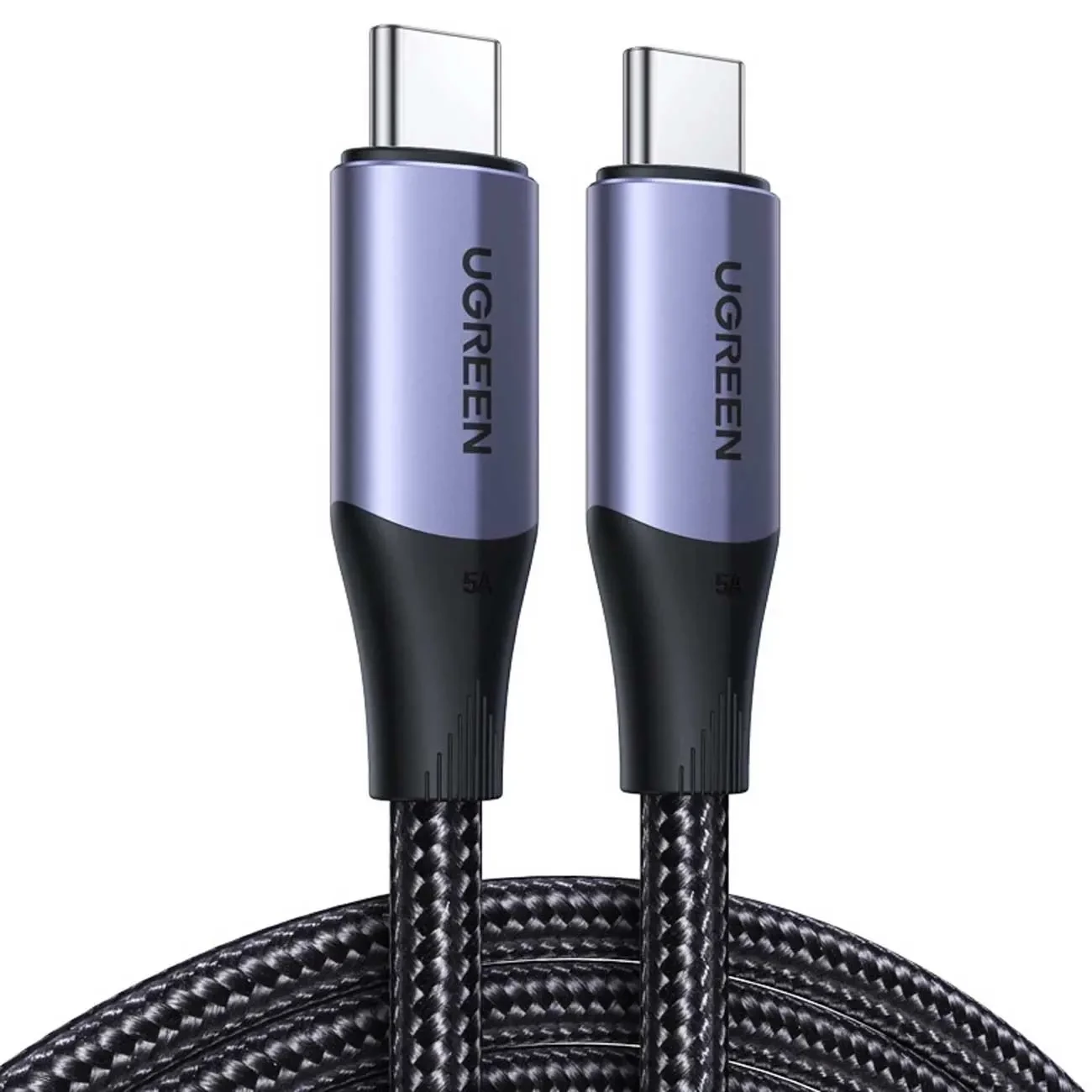 کابل تایپسی به تایپسی 100 وات 5 آمپر یک متری یوگرین ugreen US355 80150 شارژ سریع