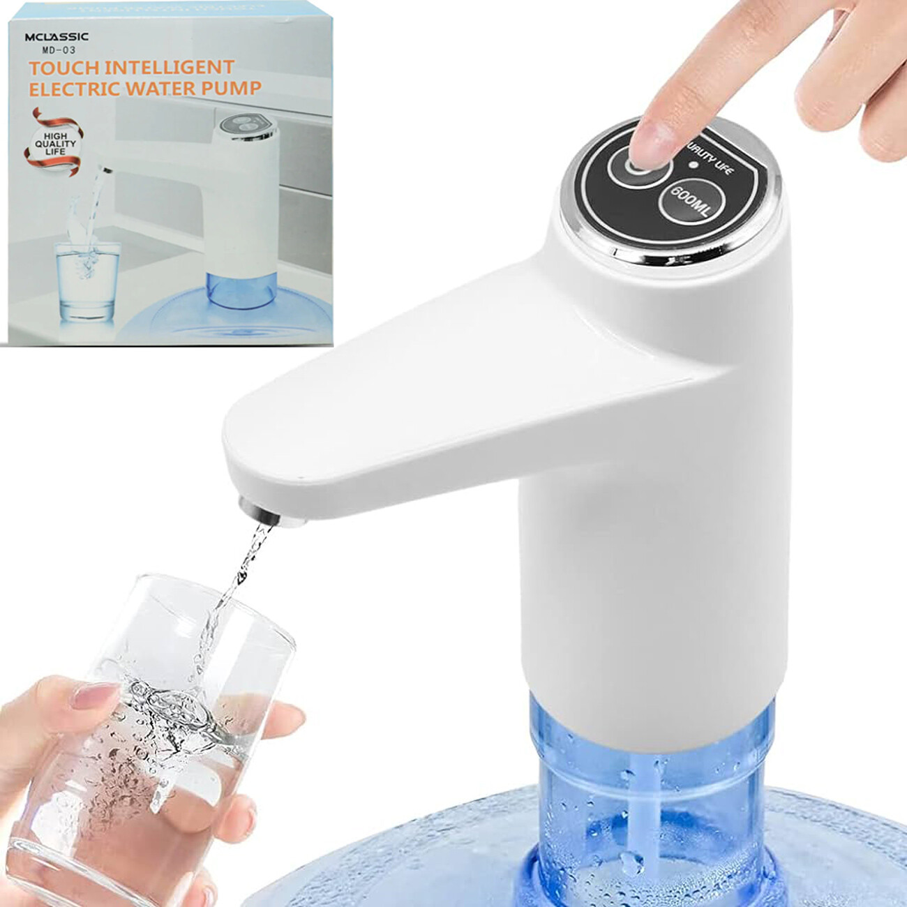 پمپ آب کوچک هوشمند شارژی تاچ Touch Intelligent قابل حمل