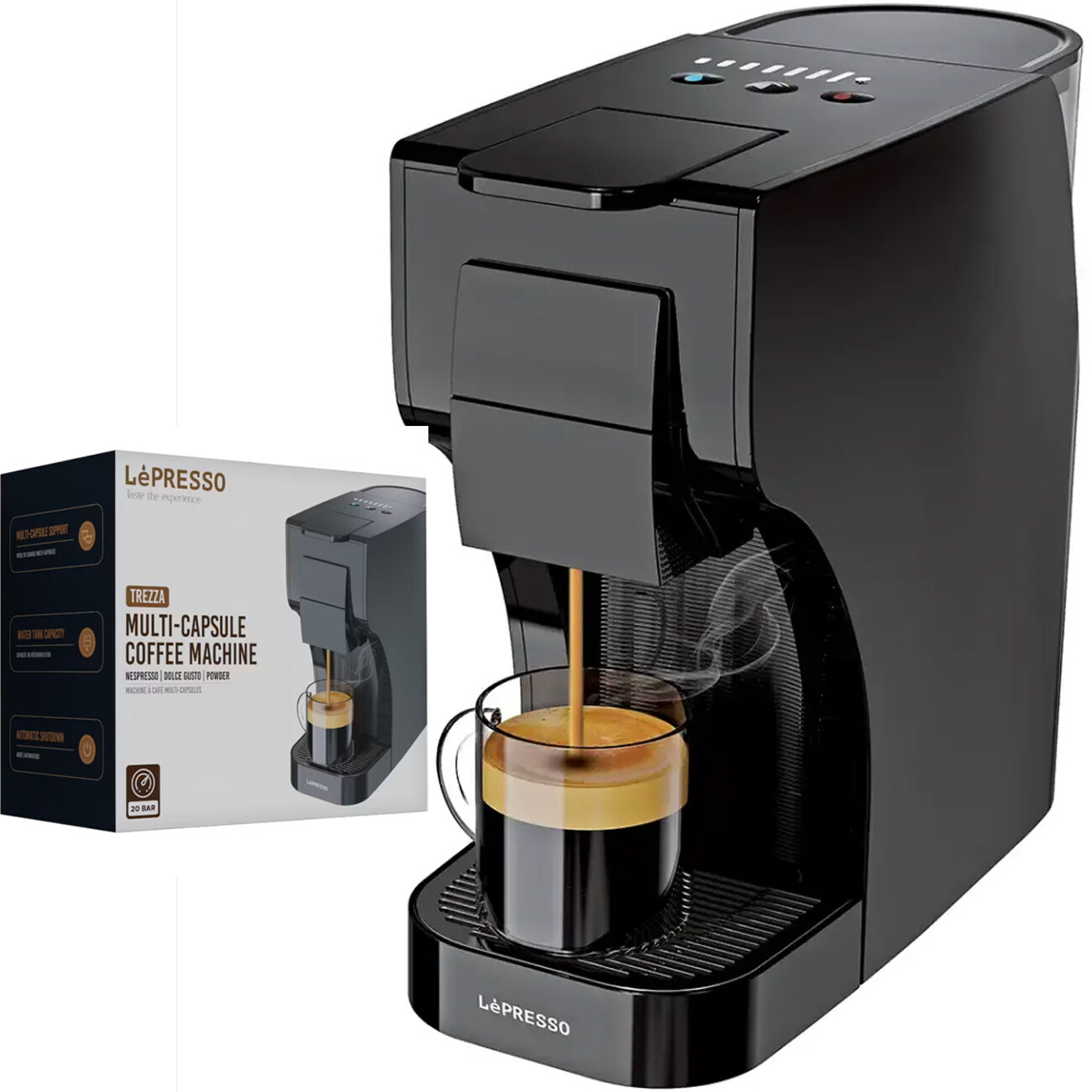 قهوه ساز لپرسو LEPRESSO اصل مدل LPCM6618 چند کپسولی