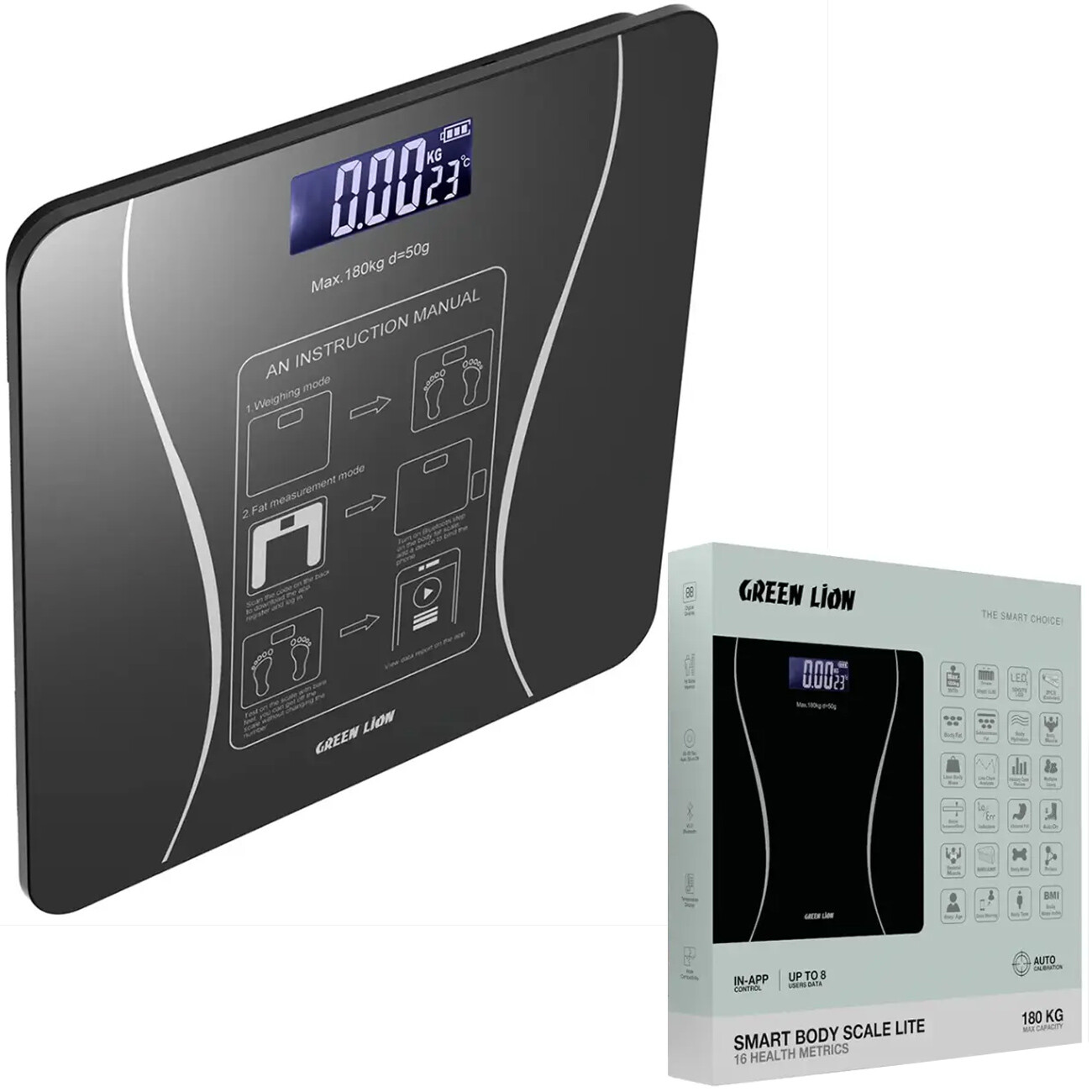 ترازو هوشمند گرین لاین Green Lion اصل مدل GWS-11 بلوتوثی