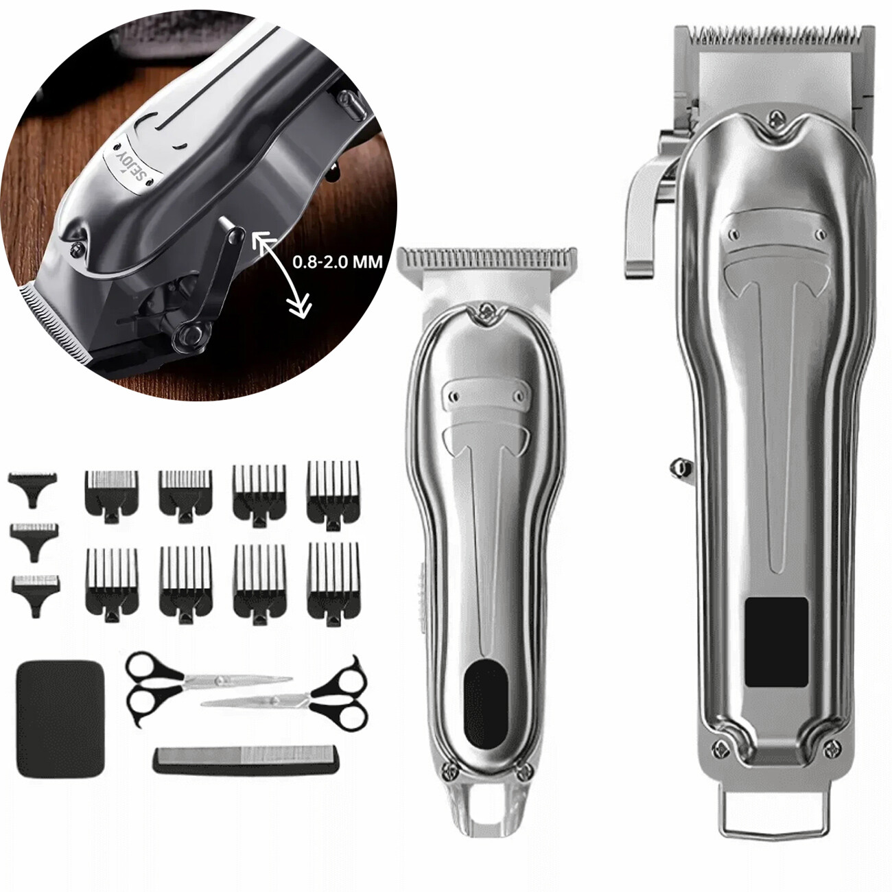 ماشین اصلاح شارژی سجوی SEJOY مدل TESLA پک دو عدد ی چندکاره