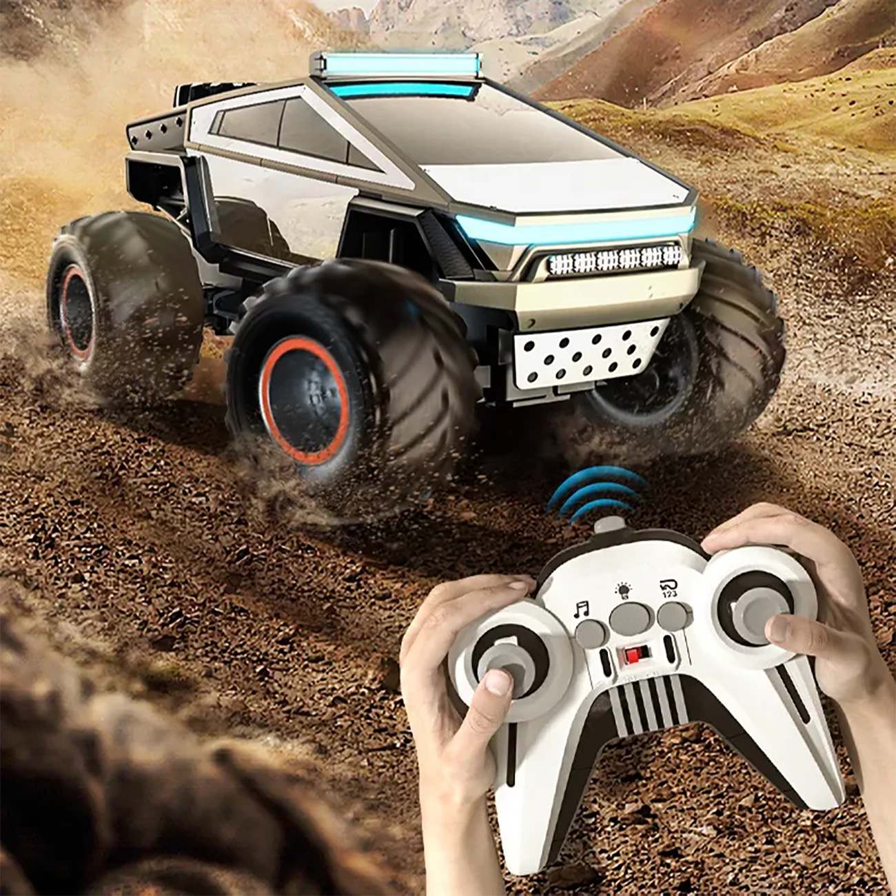 ماشین کنترلی آفرود مدل JJRC Q202 سایبرپانک آلیاژی