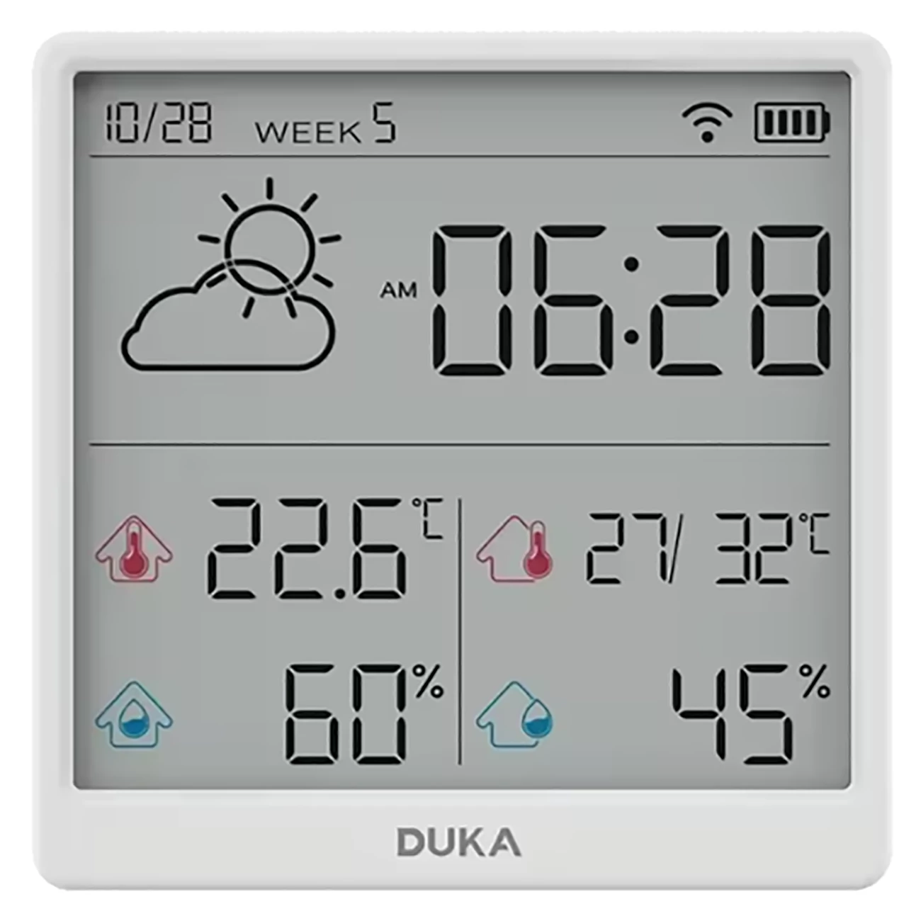 دماسنج و رطوبت سنج دوکا DUKA مدل TH3 با شبکه هوشمند وای فای