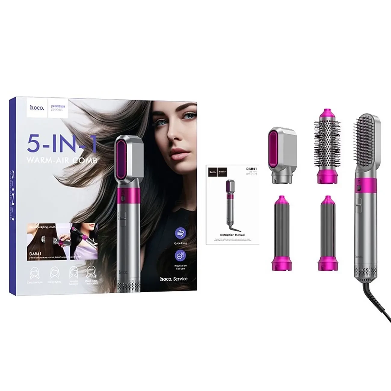 برس حرارتی و حالت دهنده مو هوکو Hoco مدل DAR41