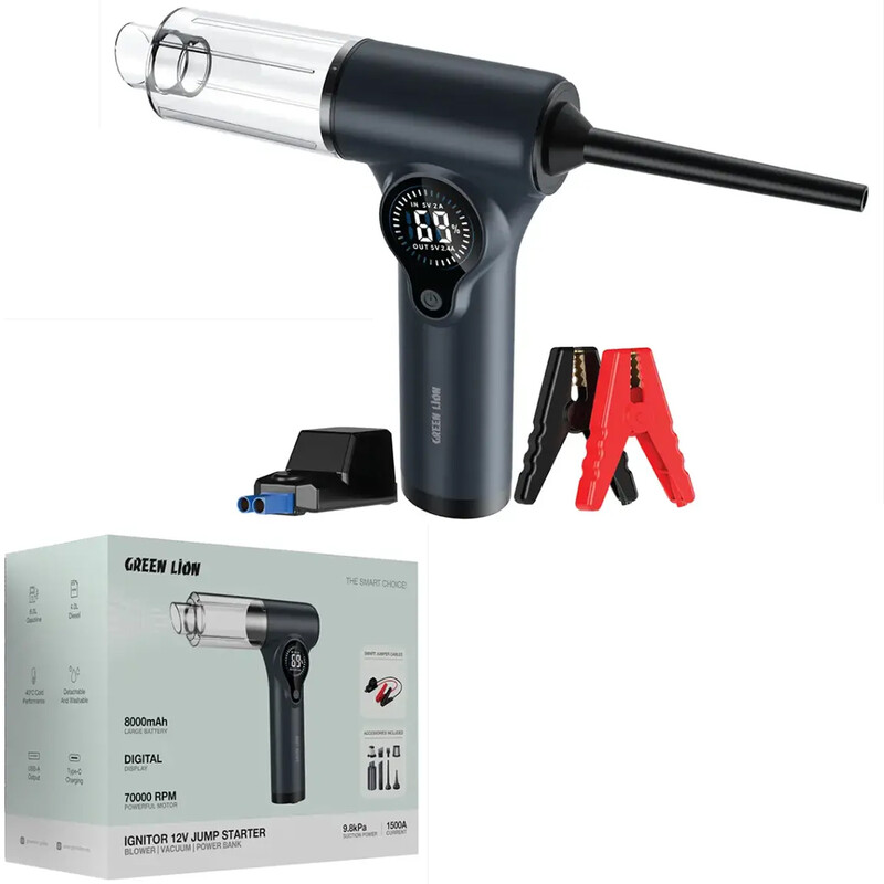 جامپ استارتر و پاور بانک گرین لاین GREEN LION مدل GL-JX22 چهار کاره