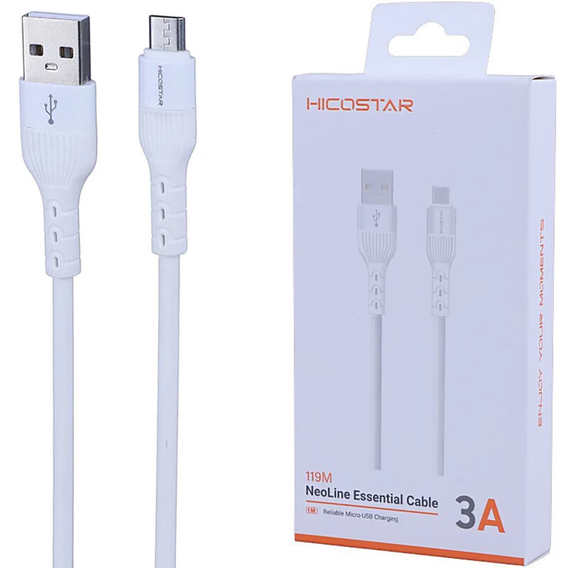 کابل میکرو یو اس بی 3 آمپر هایکو استار Hicostar مدل 119M طول 1 متر