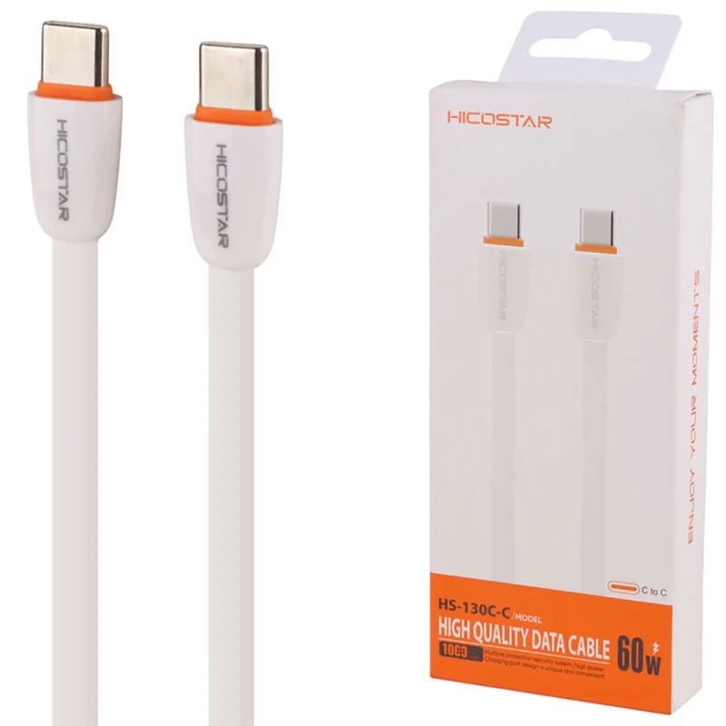 کابل  تایپ سی 60 وات هایکو استار HICOSTAR مدل 130C-C طول 1 متر