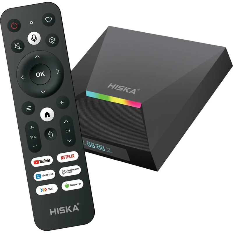 اندروید باکس هوشمند هیسکا HISKA مدل A12‎ با کیفیت 8K
