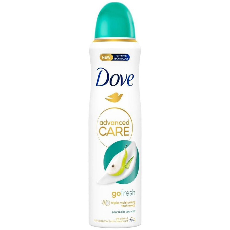اسپری دئودورانت ضد تعریق زنانه داو Dove مدل Go Fresh گلابی و آلوئه ورا