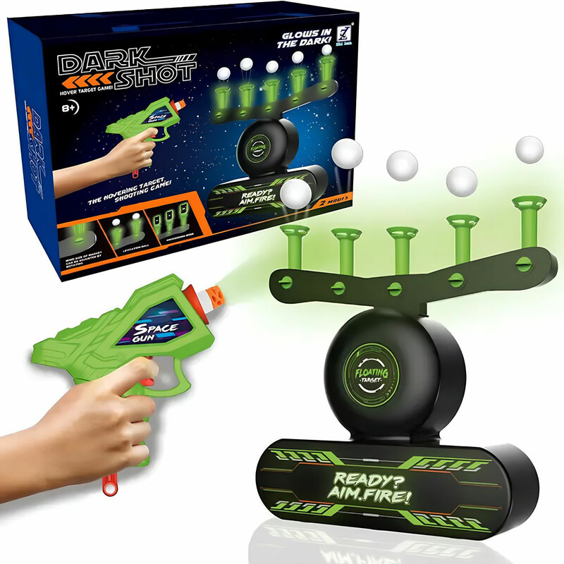 ست تفنگ بازی و سیبل هدف بادی مدل Hover Target Game